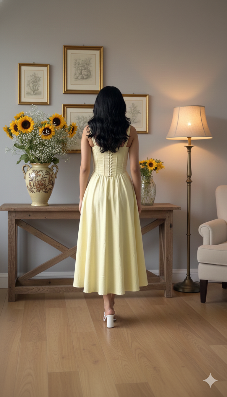 Yellow Corset Dress